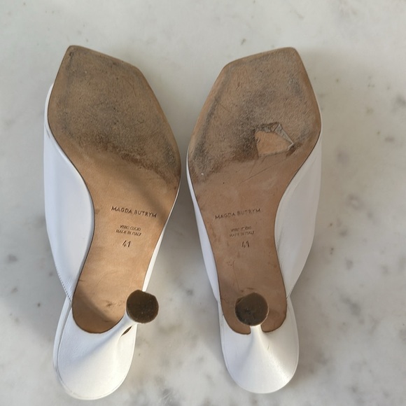 Magda Butrym white mules in a size 41 - Picture 5 of 5